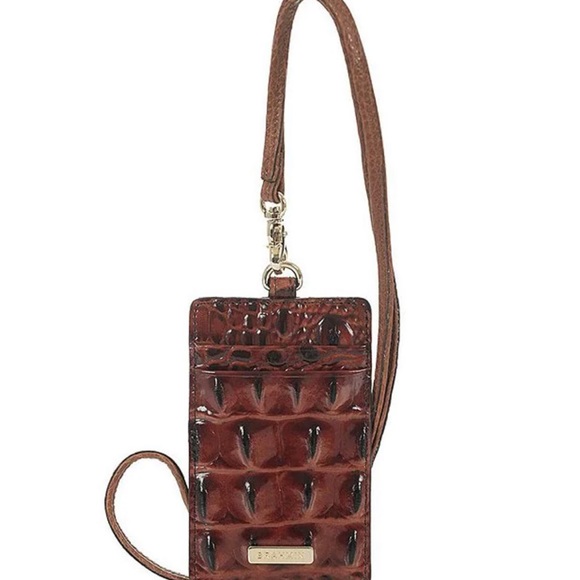 Brahmin Sawyer Crocodile-Embossed Lanyard NWT FIRM PRICE. NO OFFERS. - Picture 2 of 5